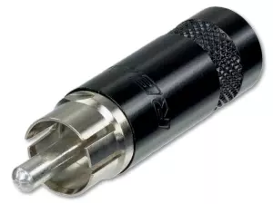 REAN NYS352B - Złącze RCA wtyk cinch (czarne)-103642