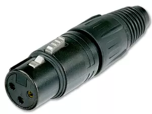 NBM NX3F-G - Złącze XLR 3-pin żeńskie (czarne)-103948