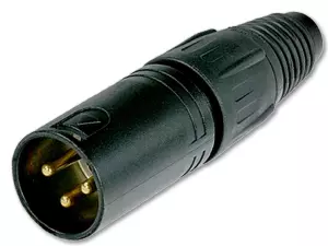 NBM NX3M-G - Złącze XLR 3-pin męskie (czarne)-103951