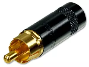 REAN NYS352BG - Złącze RCA wtyk cinch (czarne)-103643