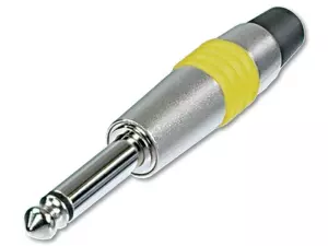 REAN NYS224C-4 - Złącze JACK wtyk 6,3mm 1/4" TS mono (znacznik żółty)-103658