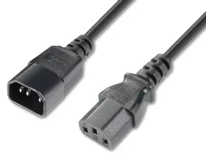 ADAM HALL 8101 KD 0200 - Kabel zasilający 3x1,0mm² przedłużacz - 2m (czarny)-103776