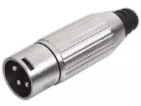 SK XC-10281 - Złącze XLR 3-pin męskie (srebrne)-104210