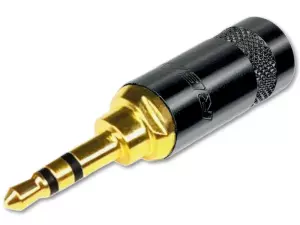 REAN NYS231BG - Złącze JACK wtyk 3,5mm 1/8" TRS stereo (czarne)-104445