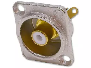 NEUTRIK NF2D-9 - Złącze RCA cinch (srebrne - znacznik biały)-104292