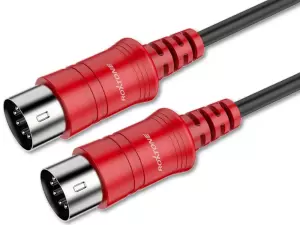 SMDC100L5 - Kabel midi DIN - DIN (czerwony) 5m