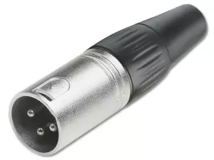 SX3MCS Złącze XLR 3P męskie kablowe (srebrne)