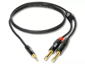 KLOTZ KY5-300 Kabel audio JACK 3,5 2xJACK 6,3 Minilink pro 3m czarny