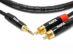 KLOTZ KY7-150 Kabel audio JACK 3,5 2xRCA Minilink pro 1,5m czarny-105150