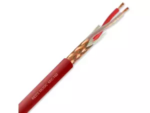 MIC-100-RD Kabel mikrofonowy 2x0,23mm² OFC Twinax PVC (czerwony)