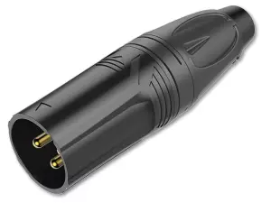 RX3M-BG - Złącze XLR 3P męskie kablowe (czarne)
