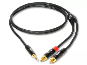 KLOTZ KY7-150 Kabel audio JACK 3,5 2xRCA Minilink pro 1,5m czarny