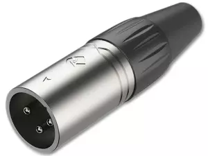 RX3MP-NT - Złącze XLR 3P męskie kablowe (srebrne)
