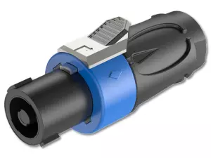 RS4F-N-BU - Złącze SPEAKON 4P wtyk kablowy (czarno-niebieskie)