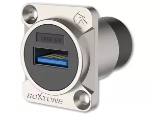 RAUCD - Zlącze USB C gniazdo panelowe D (srebrne)