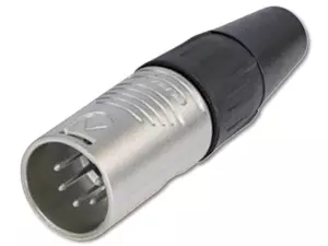 REAN RC5M - Złącze XLR 5-pin kablowe męskie (srebrne)