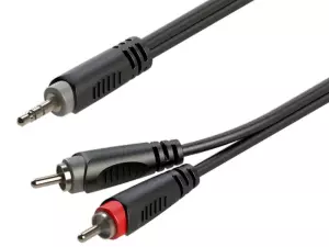 RAYC150L3 - Kabel audio JACK 3,5 - 2x RCA (czarny) 3m