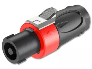 RS4F-N-RD - Złącze SPEAKON 4P wtyk kablowy (czarno-czerwone)