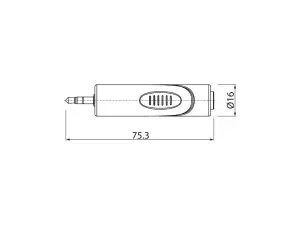 RPAN220 - Adapter JACK 3,5 - JACK 6,3 (prosty)-106226