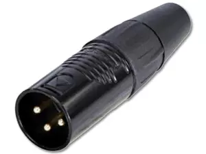 REAN RC3M-B - Złącze XLR 3-pin kablowe męskie (czarne)