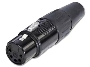REAN RC5F-BAG - Złącze XLR 5-pin kablowe żeńskie (czarne)