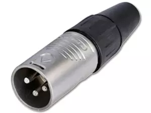 REAN RC3M - Złącze XLR 3-pin kablowe męskie (srebrne)
