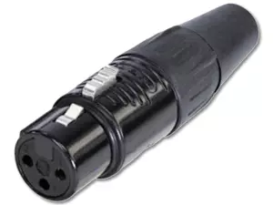 REAN RC3F-BAG - Złącze XLR 3-pin kablowe żeńskie (czarne)