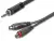 RAYC330L02 - Kabel audio JACK 3,5 - 2x RCA (czarny) 0,2m